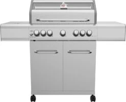 Grillfürst G521E 5-Brenner Edelstahl-Gasgrill - 1. FC Köln Edition - Edelstahlroste
