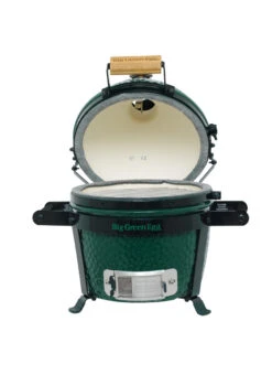 Big Green Egg Mini Keramikgrill Starter - Paket -Küche Zu Hause Big Green Egg Mini EGG Carrier Mini deckel geoeffnet