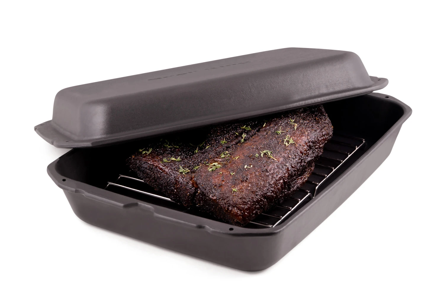 Broil King Gussbräter / Dutch Oven (eckig) / Multi Roaster Inkl. Bratengestell 1 Broil King Gussbräter / Dutch Oven (eckig) / Multi Roaster Inkl. Bratengestell