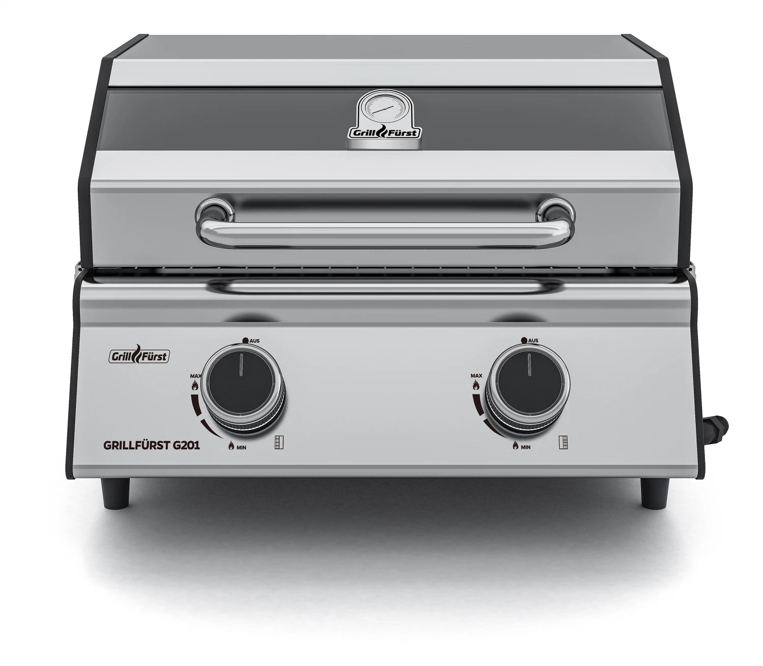 Grillfürst G201E 2-Brenner Gasgrill Portabel V2 - Campinggrill / Balkongrill 50mbar - Inkl. Untergestell 2 Grillfürst G201E 2-Brenner Gasgrill Portabel V2 - Campinggrill / Balkongrill 50mbar - Inkl. Untergestell – Bild 2