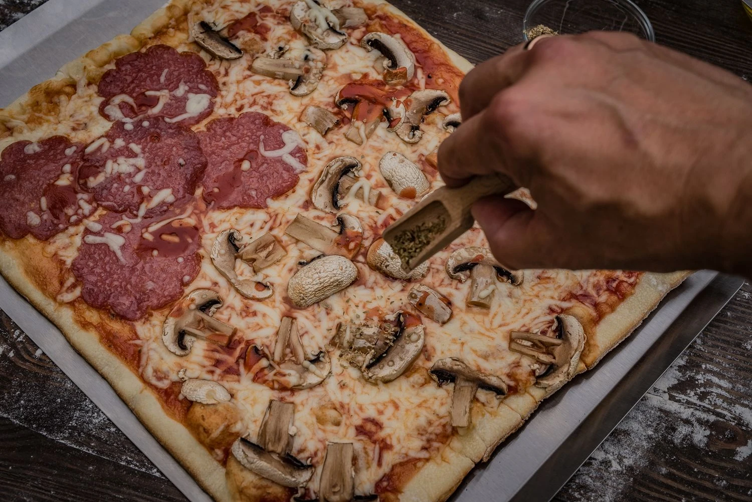 Grillfürst Pizzastein Eckig 40 X 30 Cm Mit Pizzablech 8 Grillfürst Pizzastein Eckig 40 X 30 Cm Mit Pizzablech – Bild 8