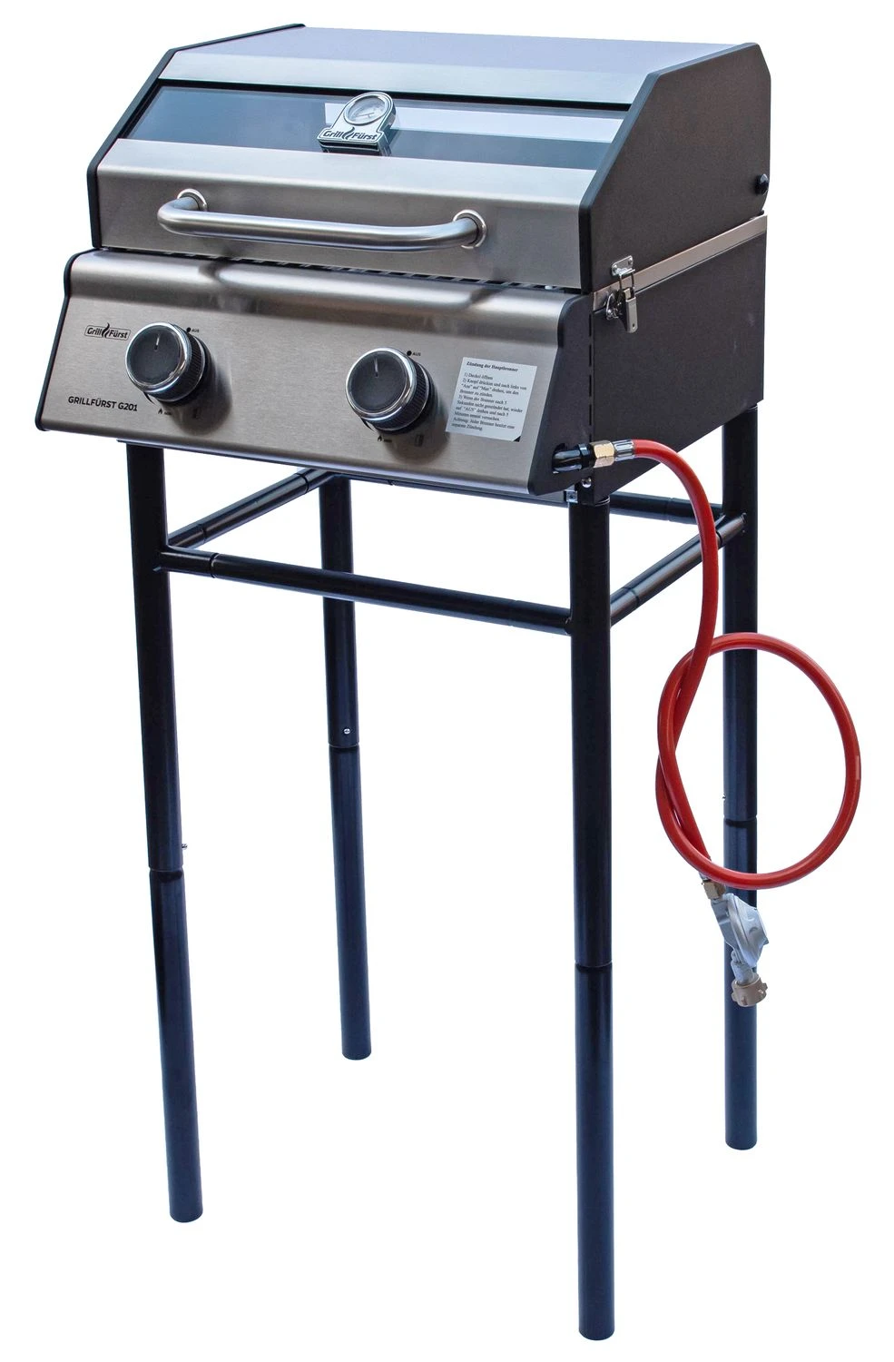 Grillfürst G201E 2-Brenner Gasgrill Portabel V2 - Campinggrill / Balkongrill 50mbar - Inkl. Untergestell 5 Grillfürst G201E 2-Brenner Gasgrill Portabel V2 - Campinggrill / Balkongrill 50mbar - Inkl. Untergestell – Bild 5