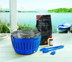 LotusGrill Classic - Holzkohle Tischgrill - Tiefblau Inkl. Tasche -Küche Zu Hause LotusGrill Classic Balkongrill Tischgrill Tiefblau 340