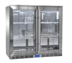 Napoleon Outdoor - Kühlschrank, 210 Liter, 2-türig Mit Doppelverglasung Und LED Beleuchtung - Wasserdicht Nach IP24 -Küche Zu Hause Napoleon Outdoor Kueche Kuehlschrank NFR210ODGL