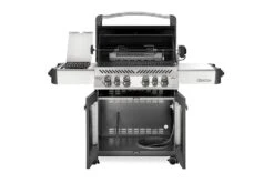 Napoleon Prestige 500 Gasgrill, Charcoal Grau - Mit Safety Glow - X-DEAL Inkl. Grillthermometer, Schneidebrett Und Windschild Für SIZZLE ZONE -Küche Zu Hause Napoleon Prestige 500 Gasgrill grey open