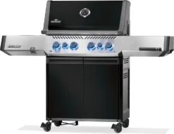 Napoleon Prestige 500 Gasgrill, Schwarz - Mit Safety Glow - Modell 2023 - SMART Deal Inkl. Grillfürst Grill Control -Küche Zu Hause Napoleon Prestige 500 Gasgrill schwarz