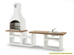 Palazzetti Outdoor Küche: Modul Grillkamin Brioni Inkl. Montagematerial -Küche Zu Hause Palazzetti Grillkamin Brioni Outdoor Kueche Kombi 1