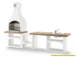 Palazzetti Outdoor Küche: Modul Grillkamin Brioni Inkl. Montagematerial -Küche Zu Hause Palazzetti Grillkamin Brioni Outdoor Kueche Kombi 2