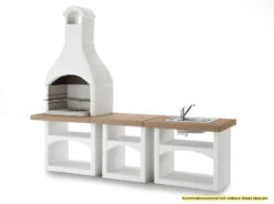 Palazzetti Outdoor Küche: Modul Grillkamin Brioni Inkl. Montagematerial -Küche Zu Hause Palazzetti Grillkamin Brioni Outdoor Kueche Kombi