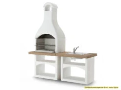 Palazzetti Outdoor Küche: Modul Grillkamin Brioni Inkl. Montagematerial -Küche Zu Hause Palazzetti Grillkamin Brioni Outdoor Kueche Kombi 3