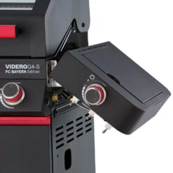 Rösle Videro G4-S VARIO+ Schwarz Gasgrill - FC Bayern Edition -Küche Zu Hause Roesle Gasgrill Videro FC Bayern Detail Seitenablage