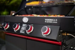Rösle Videro G4-S VARIO+ Schwarz Gasgrill - FC Bayern Edition -Küche Zu Hause Roesle Videro FC Bayern Edition Bedienblende G4 S
