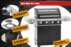 Rösle Gasgrill Videro G4-S VARIO+ Schwarz - Modell 2023 - SMART Deal Inkl. Grillfürst Grill Control + Abdeckhaube Und Grillplatte -Küche Zu Hause Roesle Videro G4 S Vario Highlights
