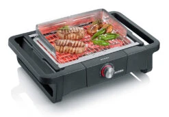 Severin Elektro Tischgrill STYLE Evo - 2.500 Watt -Küche Zu Hause Severin Elektro Tischgrill Style Evo PG8123 Grillgut