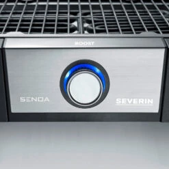 Severin Elektro Tischgrill SENOA Boost - Boost Zone 500°C - 3.000 W -Küche Zu Hause Severin Senoa boost s PG8113 Drehknopf beleuchtet blau