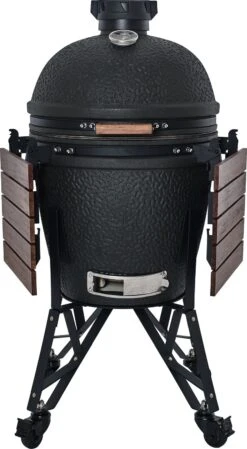 The Bastard Keramikgrill Urban Large - Complete - Schwarz Matt - Modell 2023 -Küche Zu Hause The Bastard Urban Large Keramikgrill BU201 Seitentische abgeklappt