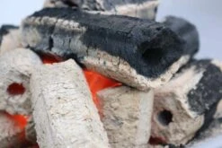 Greek Fire Holzkohlebriketts 20kg -Küche Zu Hause greek fire briketts glut detail