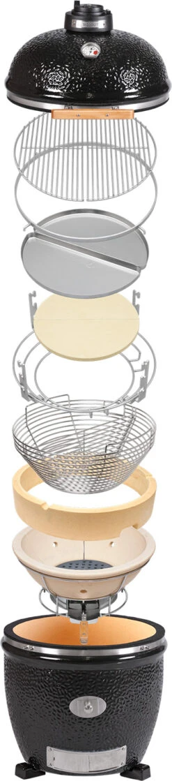 Monolith Grill CLASSIC BBQ GURU - PRO-Serie 1.0 Schwarz - MIT Gestell Und Seitentischen 5 Monolith Grill CLASSIC BBQ GURU - PRO-Serie 1.0 Schwarz - MIT Gestell Und Seitentischen -Küche Zu Hause monolith pro serie aufbau 2