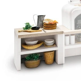 Palazzetti Gartenküche: Modul Arbeitsfläche, Marmortech Rot 2 Palazzetti Gartenküche: Modul Arbeitsfläche, Marmortech Rot – Bild 2